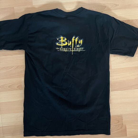 Rare Vintage 90s Buffy the Vampire Slayer T-Shirt Buffy/Angel Blue Grape NOS - Picture 8 of 9